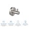 Kibi Circular Bathroom Towel & Robe Hook 2 Count KBA1401BN-2PC - alternate 5